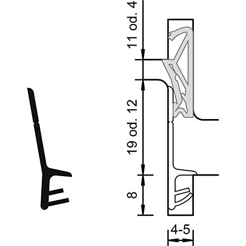 DEVENTER Graphitgrau Stulpdichtung S 6600e, Kunststoff von DEVENTER