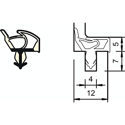 DEVENTER beige Innentürdichtung SP 7575, Kunststoff von DEVENTER