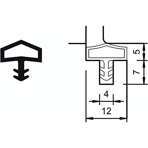 DEVENTER braun Türanschlagdichtung M 680, Kunststoff von DEVENTER