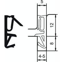 Deventer - Haustürdichtung ds 6922a - Profi Türdichtung, Silikon graphitgrau Deventer - Haustürdichtung ds 6922a - Profi Türdichtung, Silikon graphitgrau von DEVENTER