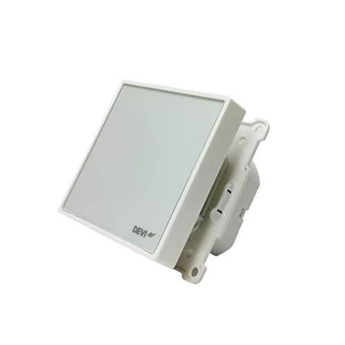 DEVI Raum+BodenThermostat 140F1141 RAL9010 Raumthermostat/Uhrenthermostat 5703466239636, White von DEVI