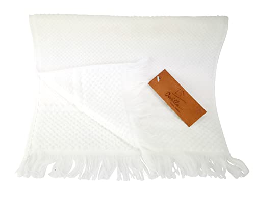 Devilla Jacquard 1x Duschtuch Bath Towel 70 x 140 cm: Farbe: Weiss von DEVILLA Home Textiles