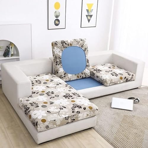 Sofa Sitzkissenbezug, Elastische Sofa Sitzkissenbezug Stretch Für Couch Polyester Drucken,Wohnzimmer Sofa Sitzbezug Möbelbezug Rutschfest Und Weich, Mit Elastischem Boden(Chaise Longue (160-190cm),A) Sofa Sitzkissenbezug, Elastische Sofa Sitzkissenbezug Stretch Für Couch Polyester Drucken,Wohnzimmer Sofa Sitzbezug Möbelbezug Rutschfest Und Weich, Mit Elastischem Boden(Chaise Longue (160-190cm),A) von DEVINK