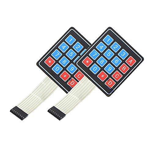 DEVMO 4x4 Matrix-Tastatur mit 16 Tasten, Membran-Schalter, für Arduino/AVR/PIC, 2 Stück DEVMO 4x4 Matrix-Tastatur mit 16 Tasten, Membran-Schalter, für Arduino/AVR/PIC, 2 Stück von DEVMO