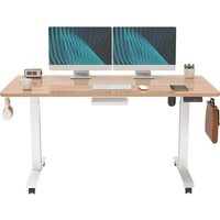 Devoko - 180 x 80 cm Höhenverstellbarer Elektrisch Der 3-stufige Schreibtisch Beige - Beige von DEVOKO