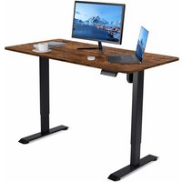 Devoko - Höhenverstellbarer Schreibtisch Elektrischer Computertisch mit 140 x 70 cm Holz Tischplatte Stehschreibtisch Mit Speicher-Steuerung,Ganz von DEVOKO