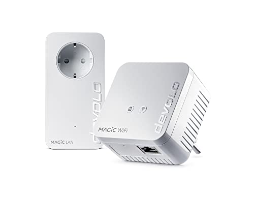 Devolo Magic 1 WiFi Mini Starter Kit (1x Magic 1 WiFi Mini, 1x Magic 1 Lan) , Ethernet, Powerline, 1200 MBps, weiß (italienische Version) von Devolo