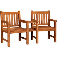 DEVRIES Bank, Teak, 2-Sitzer, BxHxT: 155 x 90 x 60 cm - braun von DEVRIES