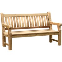 DEVRIES Bank, Teak, 3-Sitzer, BxHxT: 165 x 101 x 76 cm - braun von DEVRIES