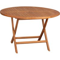 DEVRIES Gartentisch »Woodie«, BxHxT: 120 x 75 x 120 cm, Tischplatte: Teakholz - braun von DEVRIES