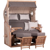 DEVRIES Strandkorb, BxHxT: 135 x 165 x 90 cm, Dreiviertelllieger, beige-braun DEVRIES Strandkorb, BxHxT: 135 x 165 x 90 cm, Dreiviertelllieger, beige-braun von DEVRIES