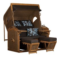 DEVRIES Strandkorb, BxHxT: 145 x 145 x 85 cm, Dreiviertelllieger, beige-braun von DEVRIES