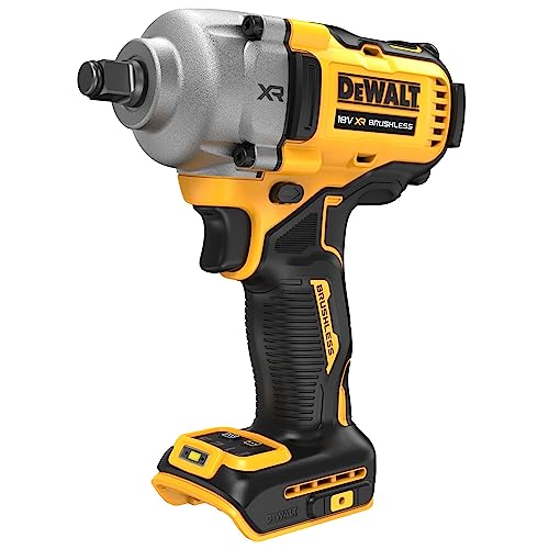 Dewalt XR Akku-Schlagschrauber DCF891N (18V, ½ Zoll Außenvierkant-Aufnahme mit Spreng- bzw. HOG-Ring, 813 Nm Anzugsmoment, inkl. Metall-Gürtelhaken, Lieferung ohne Akku & Ladegerät) von DEWALT