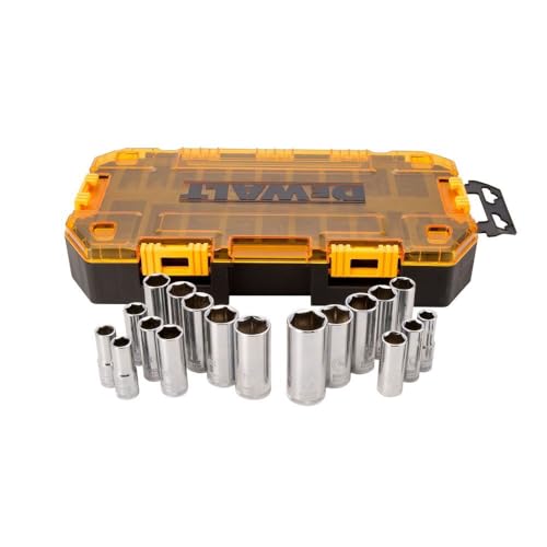 DEWALT Tiefes Steckschlüsselsatz, 20-teilig, 3/8" Antrieb metrisch/SAE (DWMT73812) von DEWALT