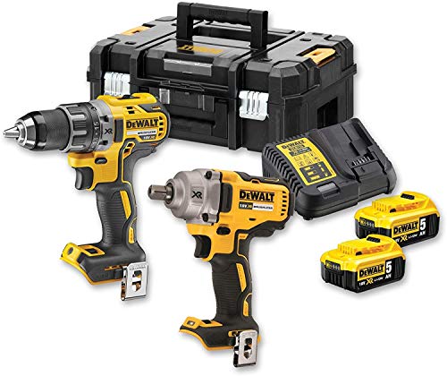 DEWALT 18-V-Li-Ion-Bohr-, Treiber- (DCD791) und Bolter-Set (DCF894) (2 x 5,0-Ah-Akku) in TSTAK DCK2077P2T von DEWALT