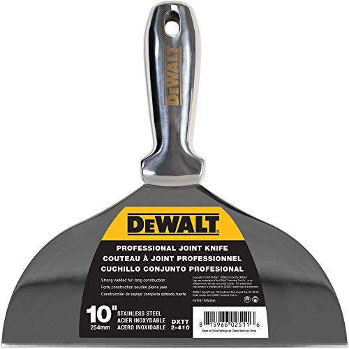 DEWALT 25,4 cm Edelstahl-Messer | einteilige Premium-Knetklinge aus poliertem Metall | 2-410 von DEWALT