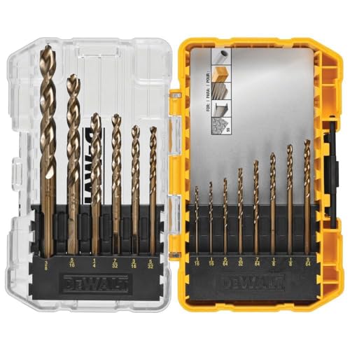 DEWALT Kobaltlegierter Stahlbohrer-Set mit Pilotspitze, 14-teilig (DWA1240) von DEWALT