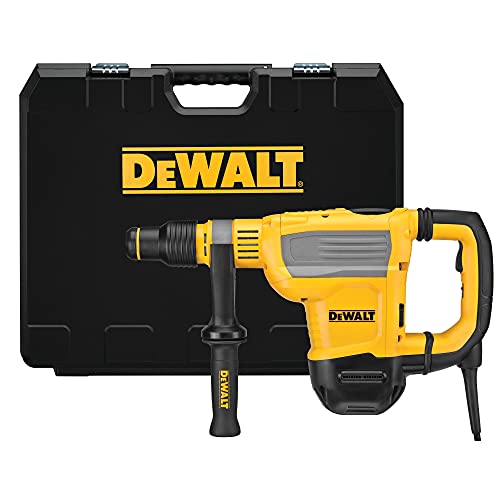 DEWALT 1.350 Watt SDS-max Kombihammer D25614K (10,5 Joule, max. 45mm Bohr-Ø in Beton, mit Anti-Rotations-Funktion UTC, Drehstopp für mittelschwere Meißelarbeiten, inkl. Zweithandgriff & Koffer) von DEWALT