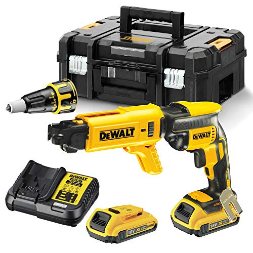 DEWALT DCF620D2K-GB 18 V XR bürstenloser Trockenbau-Schraubendreher, 2 x 2 Ah, mehrfarbig, 23,3 x 38 x 16,5 cm von Dewalt