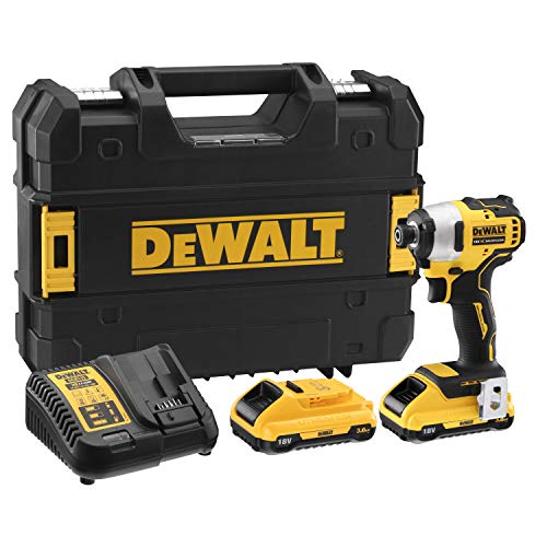 Atornillador de Impacto sin escobillas 18V con 2 baterías Li-Ion 3,0Ah - Unid: 1 von DEWALT
