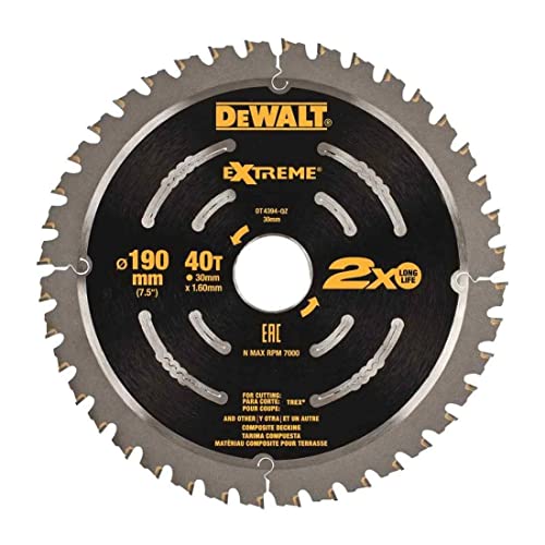 DEWALT DT4394-QZ DT4394-QZ-Hoja de Sierra Circular para suelos compuestos 190mm DEWALT DT4394-QZ DT4394-QZ-Hoja de Sierra Circular para suelos compuestos 190mm von DEWALT