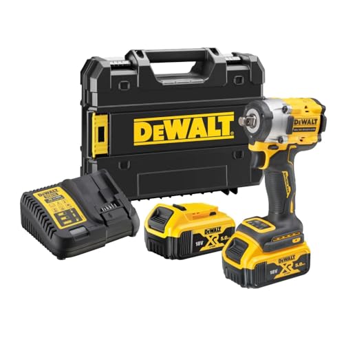DEWALT Impacto sin escobillas XR 18V 1/2" 406Nm con anillo de retención 2 baterías Li-Ion 5Ah y maletín TSTAK, Bunt, DCF921P2T-QW DEWALT Impacto sin escobillas XR 18V 1/2" 406Nm con anillo de retención 2 baterías Li-Ion 5Ah y maletín TSTAK, Bunt, DCF921P2T-QW von DEWALT