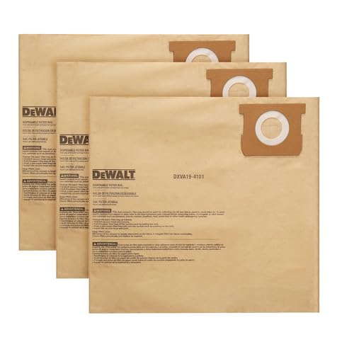 DEWALT Staubbeutel DXVA19-4101, für Nass-/Trockensauger, DEWALT Staubsaugerbeutel, kompatibel mit DXV06P DXV09P DXV09PA DXV10P DXV10PL DXV10S DXV10SA DXV10SB, 3 Stück DEWALT Staubbeutel DXVA19-4101, für Nass-/Trockensauger, DEWALT Staubsaugerbeutel, kompatibel mit DXV06P DXV09P DXV09PA DXV10P DXV10PL DXV10S DXV10SA DXV10SB, 3 Stück von DEWALT