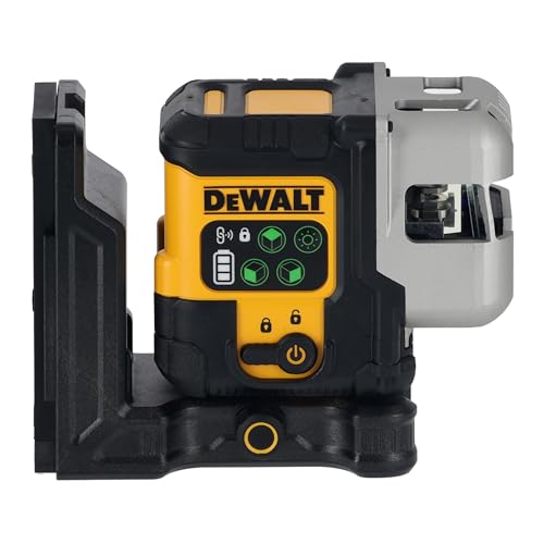 DEWALT USB 3x180 Multilinienlaser DCLE14301GB-XJ (3 grüne Laserlinien, integrierter Li-Ion Akku, 30 m Arbeitsbereich, Magnethalterung mit ¼ Aufnahme, Genauigkeit plus- 3 mm - 10 m, Schutzklasse IP65) von DEWALT