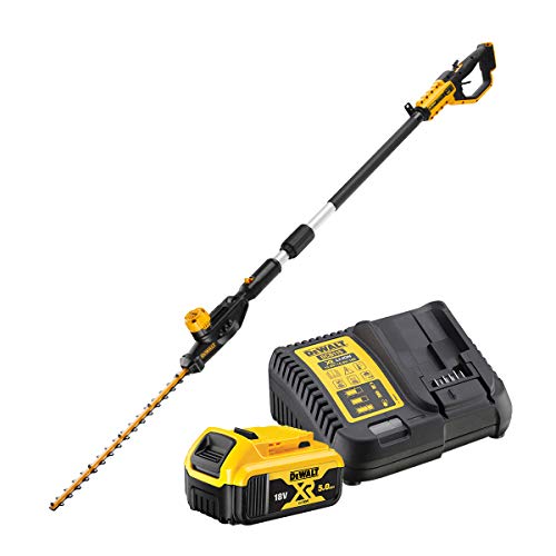 DEWALT - XR 18V bürstenlose Stabheckenschere mit Akku - Schnittleistung 25 mm - Geschwindigkeit 2800 cps/min - Schnittleistung 75min/Ladung - DCMPH566P1-QW von DEWALT