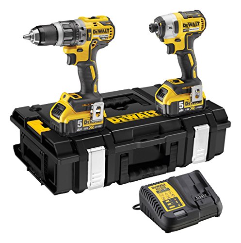 Dewalt DEWPDCK266P2 DEWDCK266P2 DCK266P2 XR Brushless Twin Pack 18V 2 x 5.0Ah Li-Ion, 18 V, Yellow von DEWALT