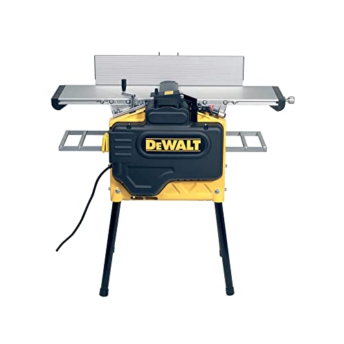 DeWALT 2100W Abricht- und Dickenhobel, 100mm Staubabsaugung, Plangefräster Alu-Dickenhobeltisch, gummierte Einzugwalze, Dickenhobelvorschub, Aluminium-Anschlag, inklusive Zubehör, D27300 von DeWalt