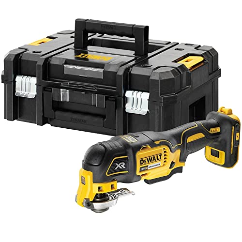 DEWALT 18V oszillierendes Akku Multi Tool DCS356NT(Basisversion), Bürstenlos, Mit Tiefen und Seitenanschlag, LED Licht, Inkl Tstak Box II, Ohne Akku und Ladegerät, Schwarz/Gelb von DEWALT