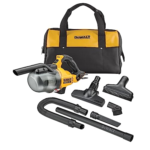 Dewalt 18 V Akku-Stabsauger DCV501LN (L-Klasse-Sauger, mit HEPA-Filter, mit Schalter für Dauerbetrieb, hellweiße LED-Leuchte, inkl. Gürtelhaken, Tragetasche & Zubehör, Lieferung ohne Akku & Ladegerät) von DEWALT