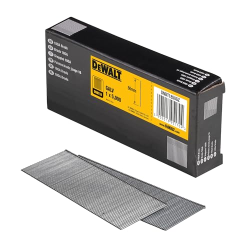 DEWALT DNBT1820GZ Stauchkopfnagel (Typ 0°, Stauchkopf, galvanisiert, Ø 1.25 x 1.00 mm, Länge: 50 mm, passend für Akku Nagler DC602, DC608 sowie DPN1850PP) 5.000 Stück von DEWALT