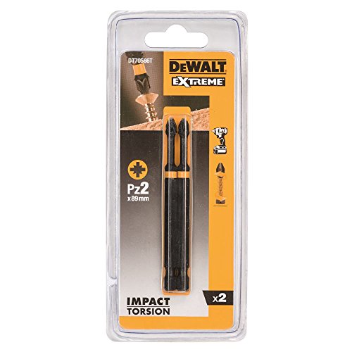 DEWALT DT70566T Torsion Bit Schlagfest PZ2 85mm, 2 Stück von DEWALT