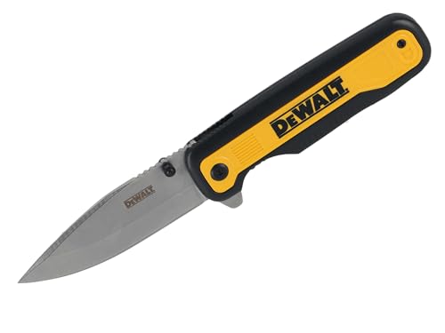 DeWALT Drop Point Klapp-Taschenmesser, extra lange Klinge, Flip-to-Open-Bedienung, wendbar, tiefer Tragedraht, Taschenclip und ein integriertes Haltegurtloch DeWALT Drop Point Klapp-Taschenmesser, extra lange Klinge, Flip-to-Open-Bedienung, wendbar, tiefer Tragedraht, Taschenclip und ein integriertes Haltegurtloch von DEWALT