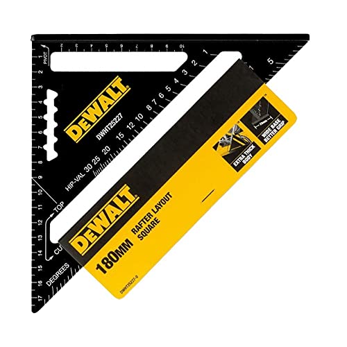 DEWALT Dewa Speed Square-Anschlagwinkel 18cm DWHT25227-0, Schwarz von DEWALT