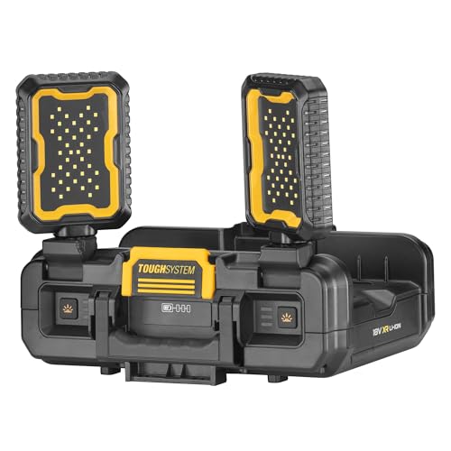 DeWALT ToughSystem DWST08061-1, Werkzeugbox mit LED Beleuchtung, 4000 Lumen, 14 Liter Fassungsvolumen von DEWALT