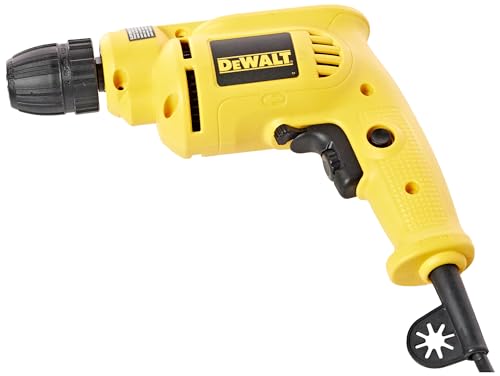 Dewalt 1-Gang Bohrmaschine DWD014S (550 Watt, für präzises Bohren in Holz und Metall, elektronische Drehzahlregulierung, Rechts-/Linkslauf, Einstellrad für Drehzahlvorwahl, Schnellspannbohrfutter) von Dewalt