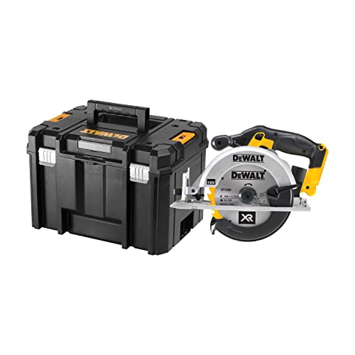 Dewalt 18 Volt Akku-Handkreissäge DCS391NT (760 Watt Abgabeleistung, Sägeblatt-ø: 165 x 20 mm , bis 50° Neigungsverstellung, 24-Zahn HM Sägeblatt, T STAK Box VI, Lieferung ohne Akku & Ladegerät) von Dewalt