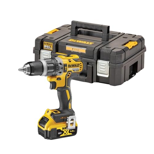 DEWALT Akku-Schlagbohrschrauber/ Schlagbohrer (460 W, 18 V, LED-Arbeitsleuchte, bürstenlose Motor-Technologie, 2-Gang Vollmetallgetriebe, 15-stufiges Drehmoment) DCD796NT von Dewalt