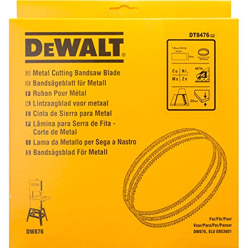 DEWALT Bandsägeblätter für DW 876 (Länge: 2215 mm, Breite: 12 mm, Dicke: 0,6 mm, Zahnteilung: 1,8 mm) DT8476 von DEWALT