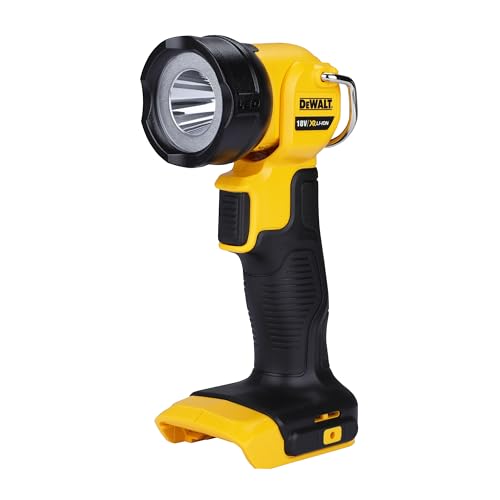 Dewalt 18 Volt Akku-LED-Leuchte DCL040 (für alle 18 Volt XR und XR Flexvolt Akkus, 90° vertikal schwenkbarer Lampenkopf, leistungsstarkes Leuchtmittel für effiziente Lichtausbeute, stoßfestes Gehäuse) von Dewalt