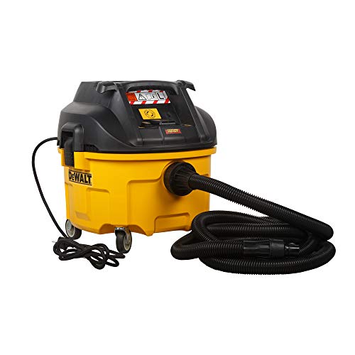 DeWalt Industrie Nass- und Trockensauger/ Bausauger (1,400 Watt, mit automatischer Filterreinigung, Klasse L, Zwei-Filter-System, inkl. AirLock-Adapter und Saugsack) DWV901L, Schwarz, Gelb von DEWALT