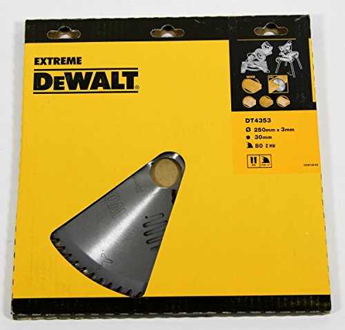 DeWalt Stationärkreissägeblatt / Kreissägeblatt Extreme (250/30mm 80WZ, feine Schnitte und Querschnitte), DT4353 von DEWALT