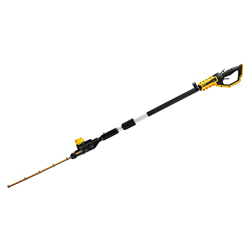 Dewalt 18V Akku-Stabheckenschere DCMPH556N (55 cm Schwertlänge, 25mm Schnittkapazität, mit 2-Handsicherheitsschalter, einstellbar in 7 Schnittwinkel, Lieferung ohne Akku & Ladegerät) von DEWALT