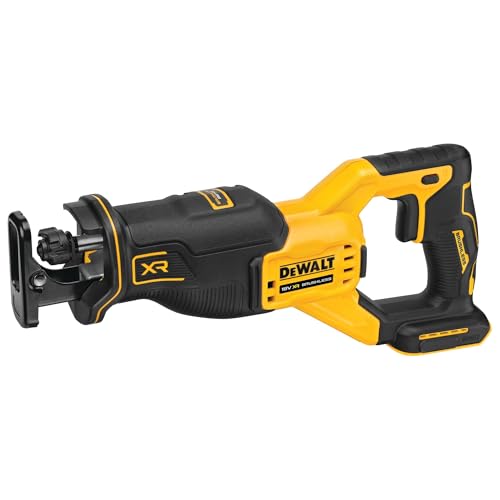 Dewalt 18V XR Akku-Säbelsäge DCS382N (bürstenloser Motor, sehr kompakt, max. Schnittleistung 300mm, hohe Schnittgeschwindigkeit, mit LED-Licht, Lieferung ohne Akku & Ladegerät) von DEWALT