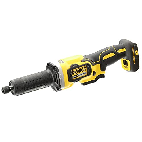 Dewalt Akku-Geradeschleifer (18V, bürstenlos, 6 mm Spannzange, dreistufige Drehzahlelektronik, LED-Leuchte, Lieferung ohne Akku und Ladegerät) DCG426N, Farbe von DEWALT