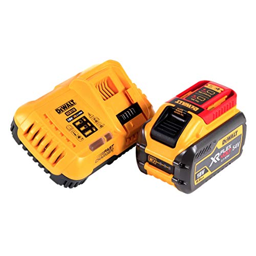 DEWALT DCB547 18 V/54 V XR Flexvolt 9,0 Ah Akku + DCB118 Schnellladegerät, gelb von DEWALT