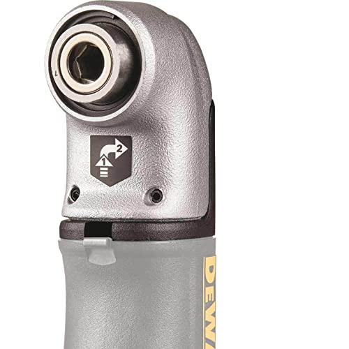 Dewalt Impact Winkelvorsatz für Schlagschrauber DT20503 (ultra kompakt, 1/4" Sechskant, schlagfest, performt mit bis zu 43Nm Drehmoment, für den Einsatz auf Akku-Schlagschraubern) von DEWALT